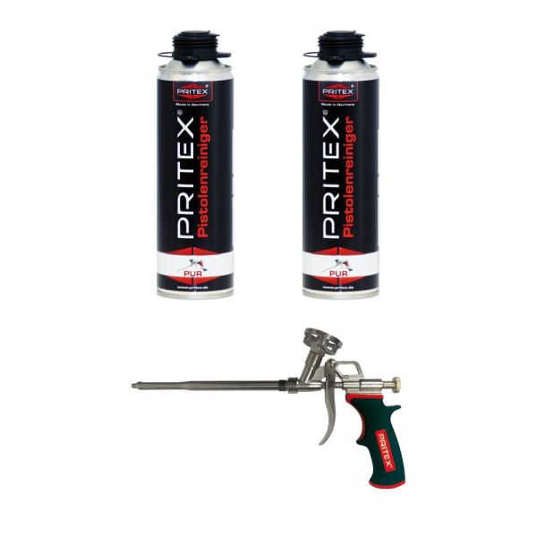 S Set Pistolenreiniger 2 x 500ml + 1 Bauschaumpistole