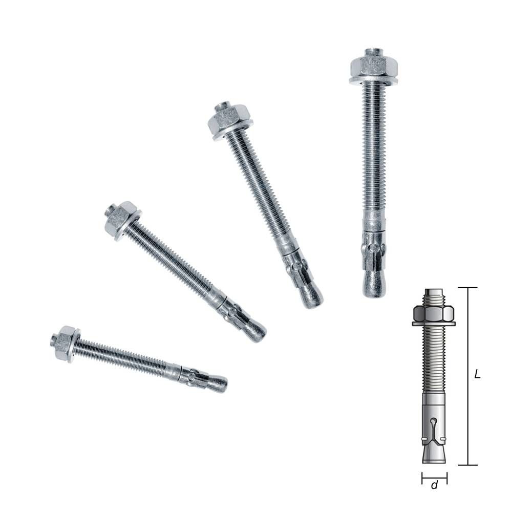 Edelstahl V4A M10// 140 mm Schwerlastanker Bolzenanker Schwerlastdübel